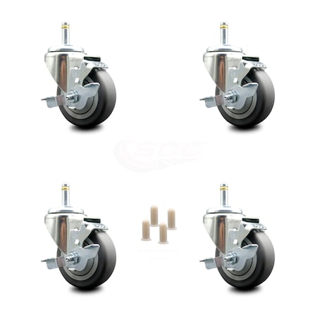 Service Caster Cambro Camdollies Swivel Caster Replacement Set with 41059 Sockets Included-SCC USACAM-GR20S3514-TPRB-TLB-716138-4X701-4